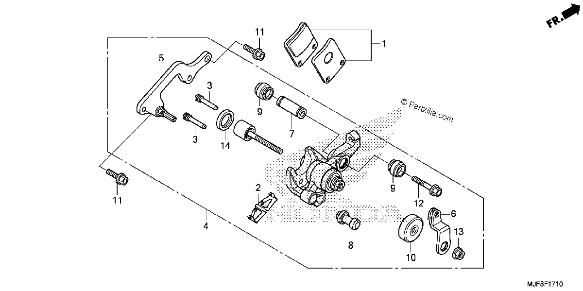 Diagrama de PARKING BRAKE CALIPER