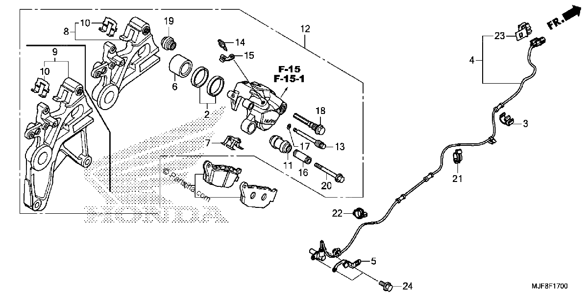 Diagrama de REAR BRAKE CALIPER
