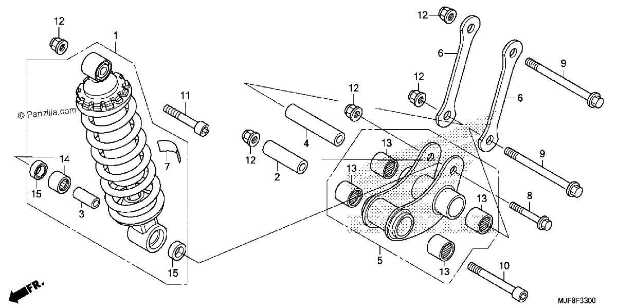 Diagrama de REAR SHOCK ABSORBER