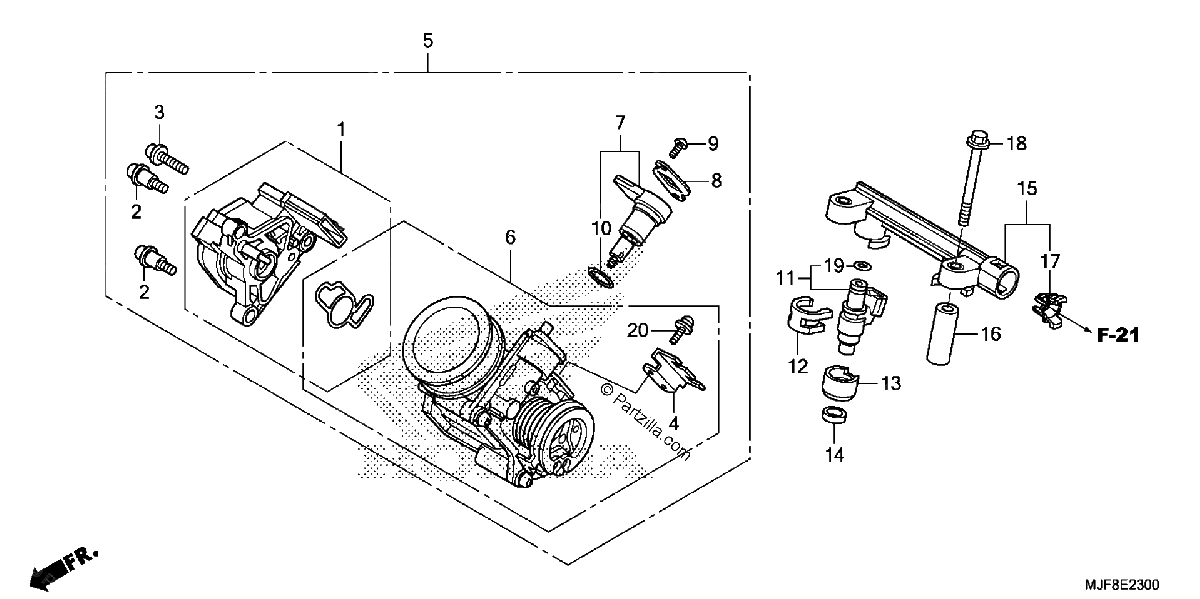 Diagrama de THROTTLE BODY