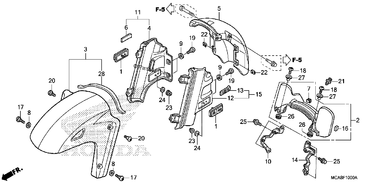 Diagrama de FRONT FENDER
