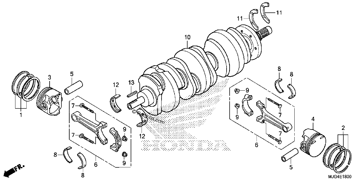 Diagrama de CRANKSHAFT PISTON
