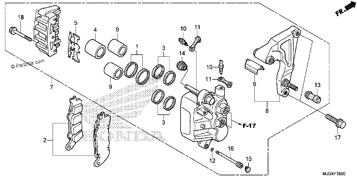 Diagrama de REAR BRAKE CALIPER
