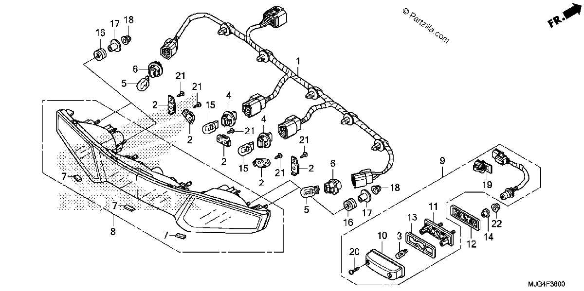 Diagrama de REAR COMBINATION LIGHT