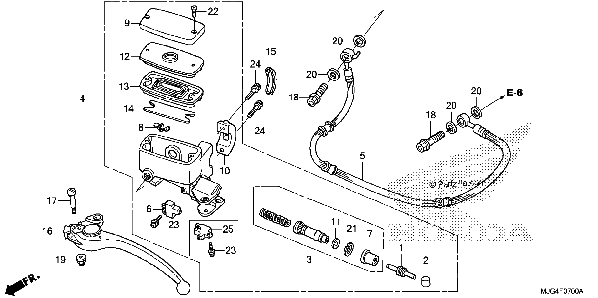 Diagrama de CLUTCH MASTER CYLINDER