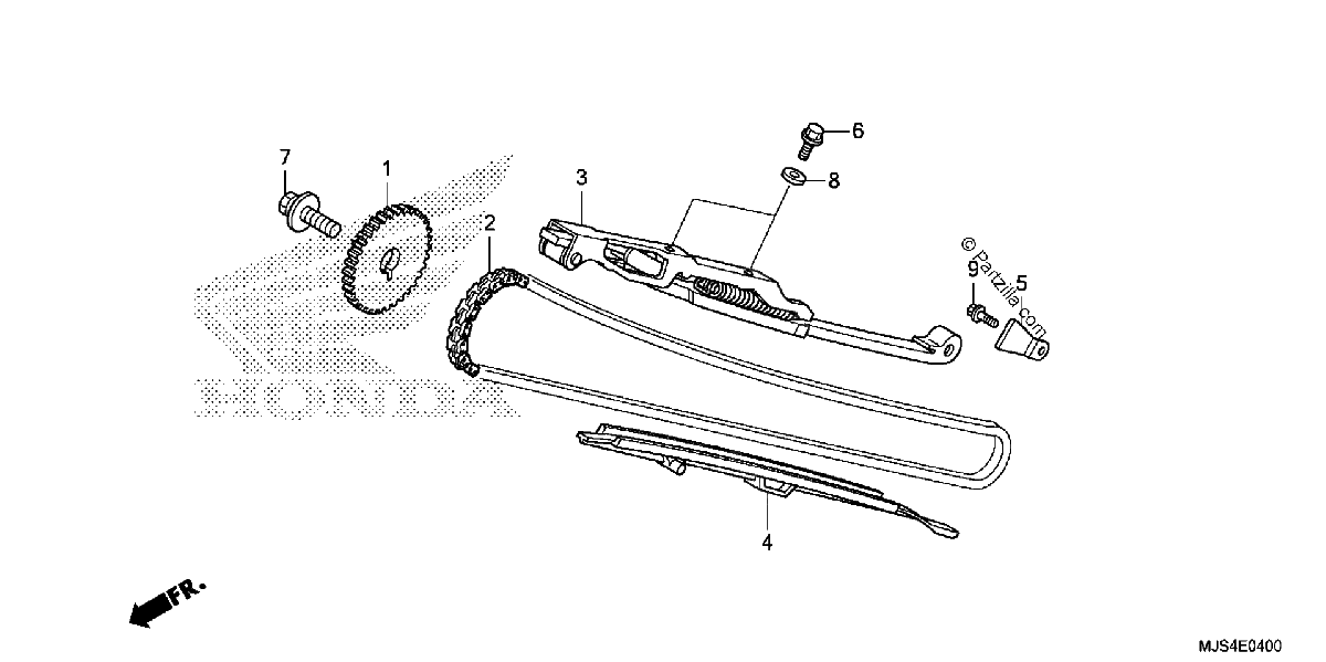 Diagrama de CAM CHAIN TENSIONER