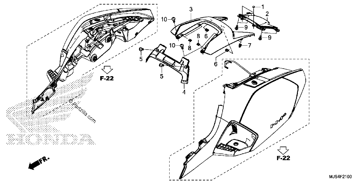 Diagrama de CENTER COVER