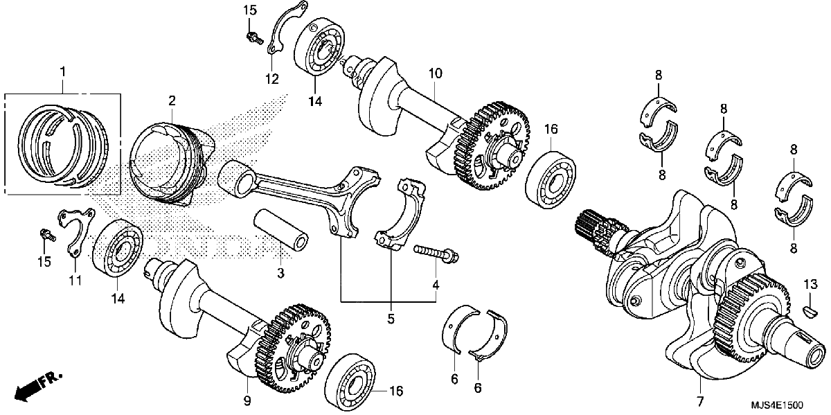 Diagrama de CRANKSHAFT PISTON