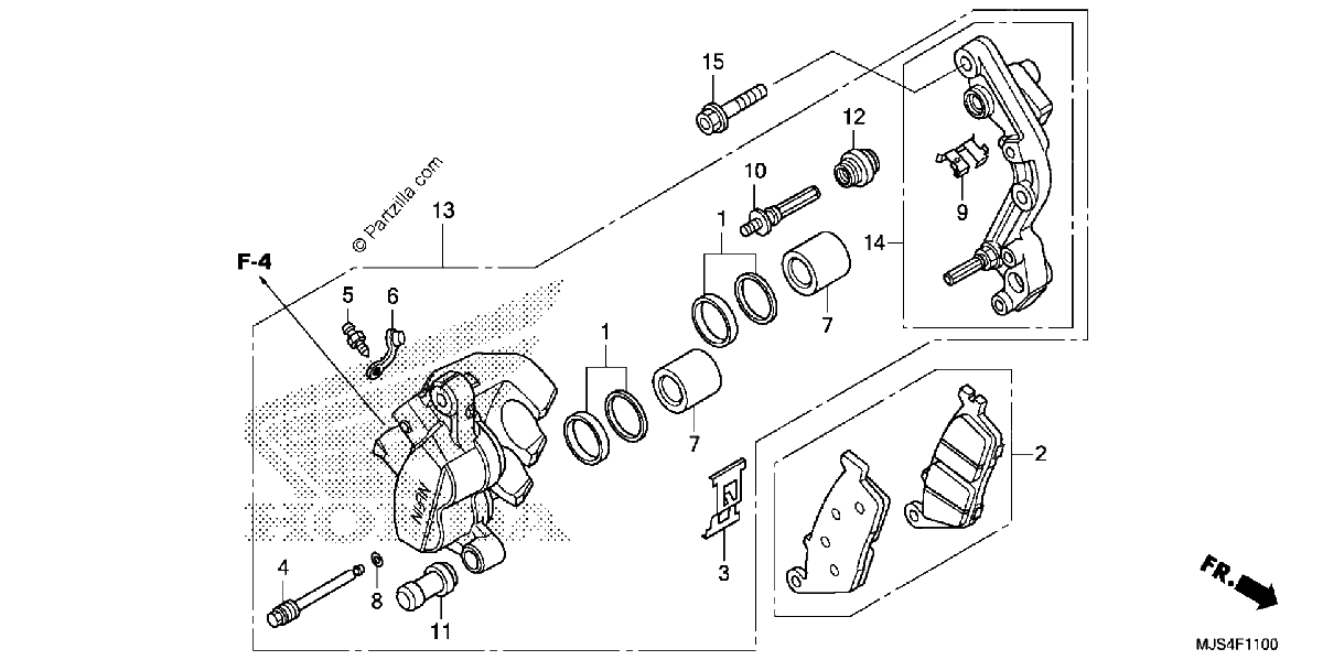 Diagrama de FRONT BRAKE CALIPER