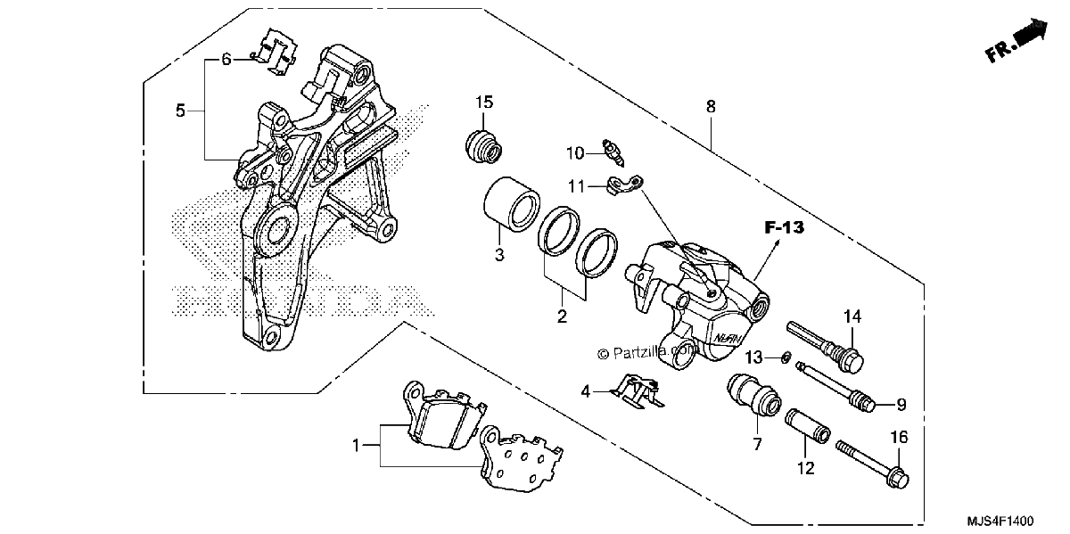Diagrama de REAR BRAKE CALIPER