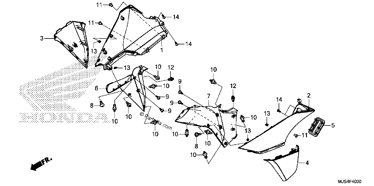 Diagrama de SIDE COWL