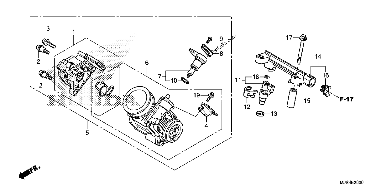 Diagrama de THROTTLE BODY