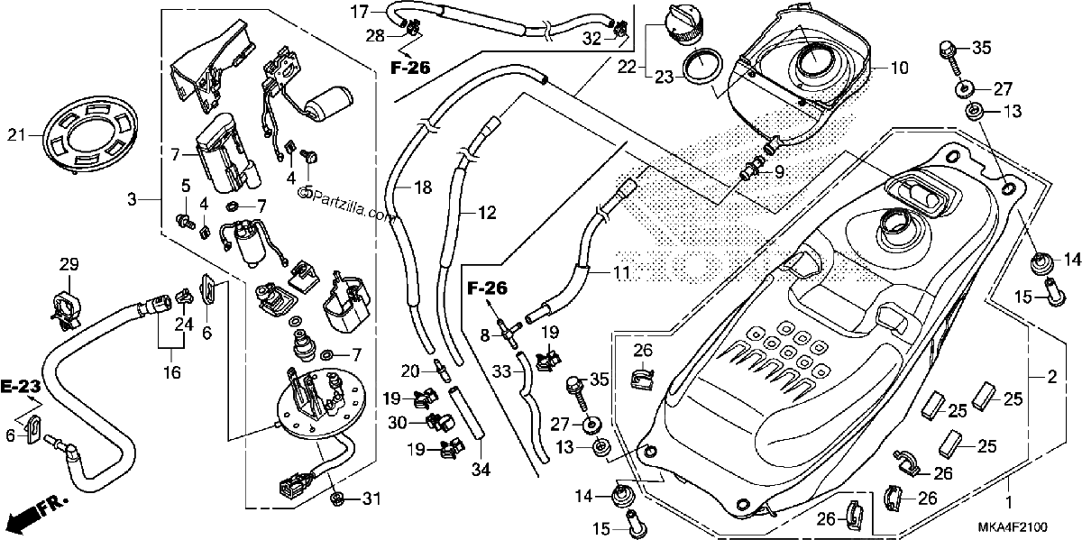 Diagrama de FUEL TANK FUEL PUMP