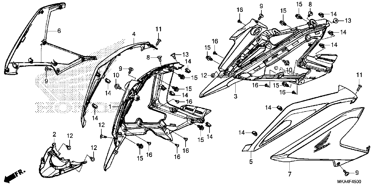 Diagrama de SIDE COWL
