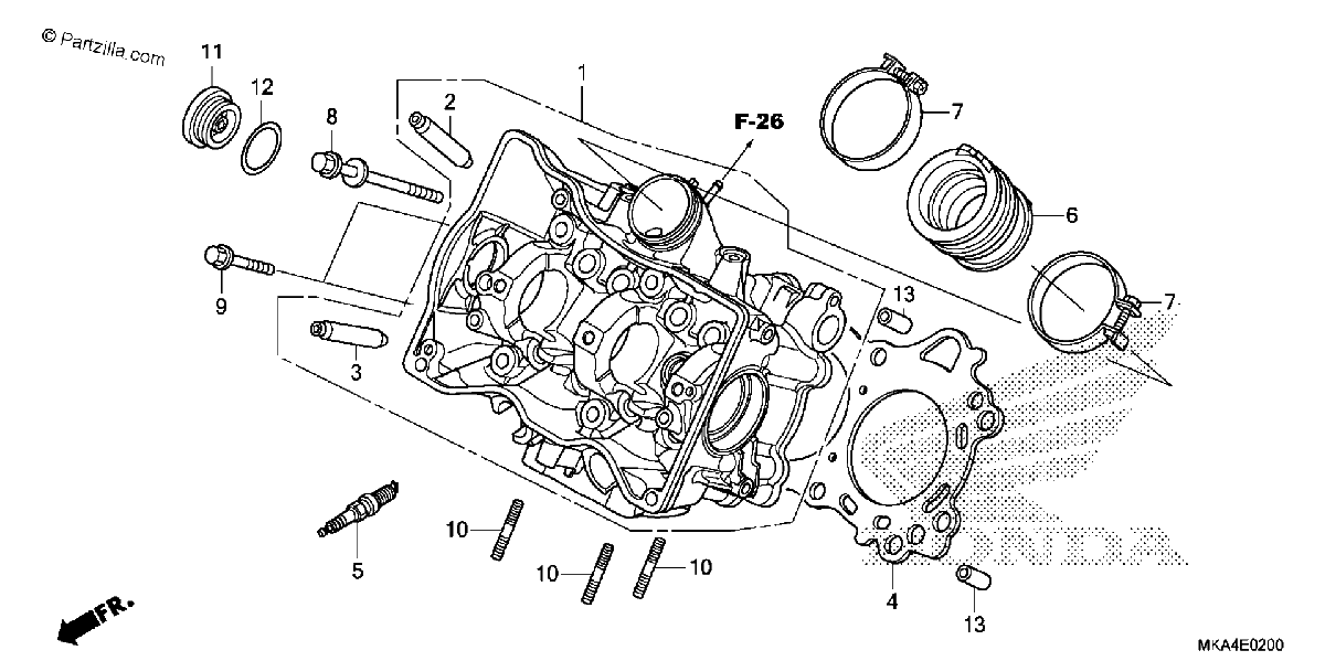 Diagrama de CYLINDER HEAD