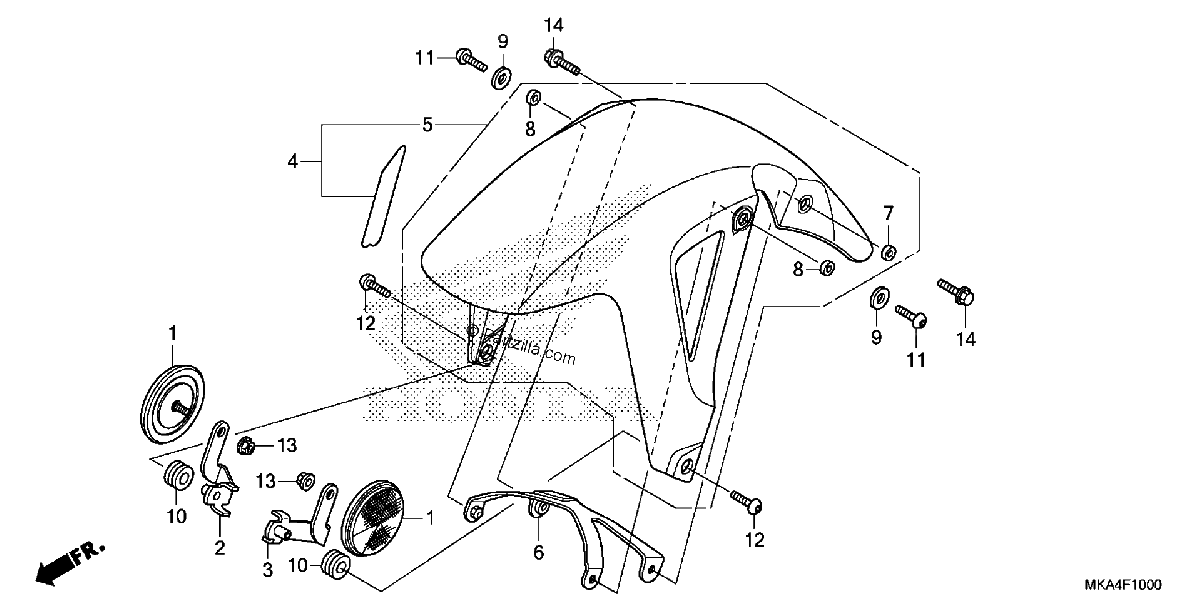 Diagrama de FRONT FENDER