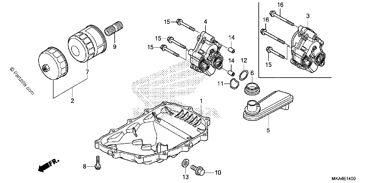 Diagrama de OIL PAN OIL PUMP