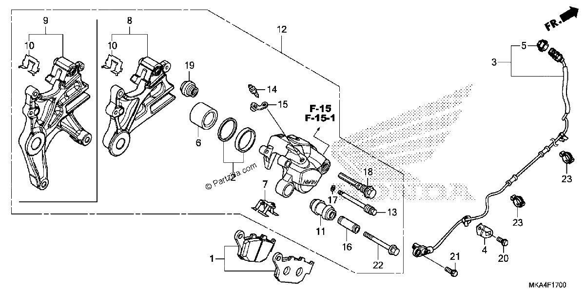 Diagrama de REAR BRAKE CALIPER