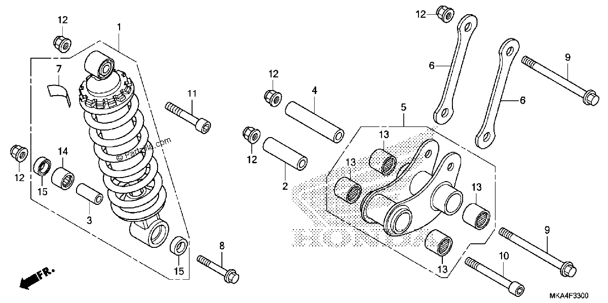 Diagrama de REAR SHOCK ABSORBER