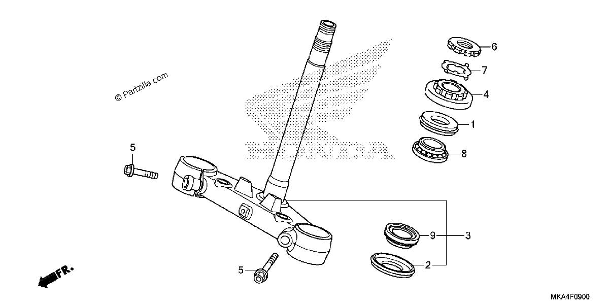 Diagrama de STEERING STEM
