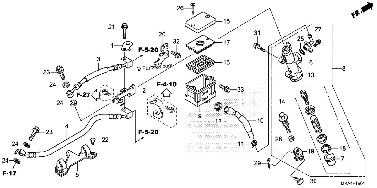 Diagrama de REAR BRAKE MASTER CYLINDER 2