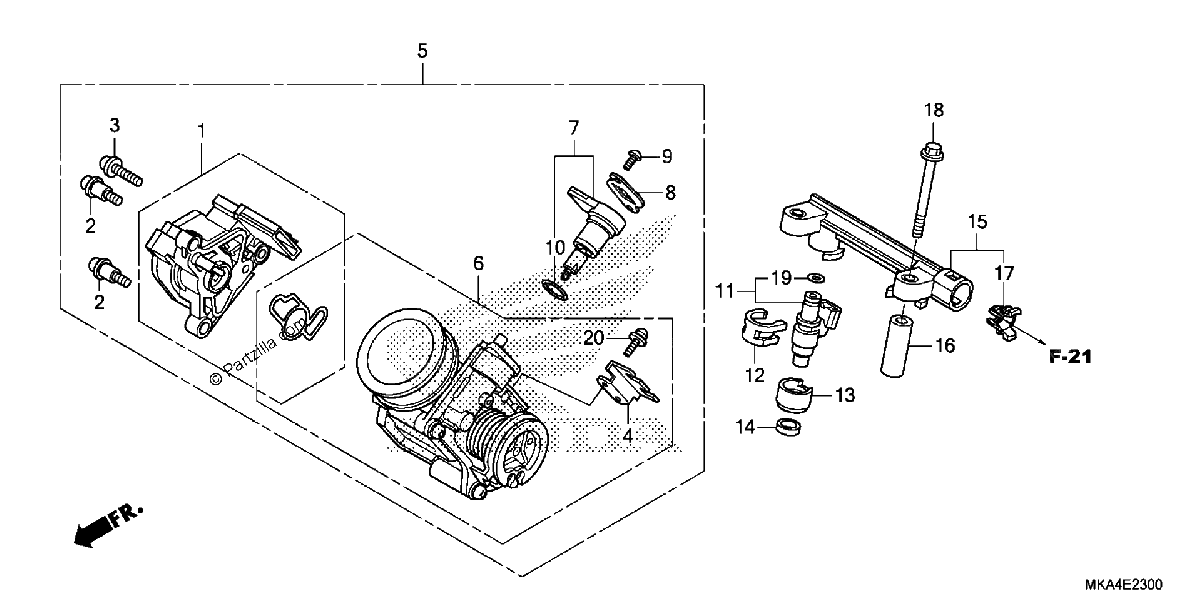 Diagrama de THROTTLE BODY
