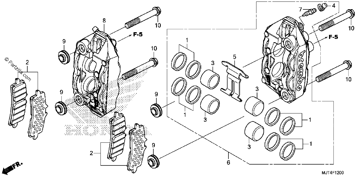 Diagrama de FRONT BRAKE CALIPER