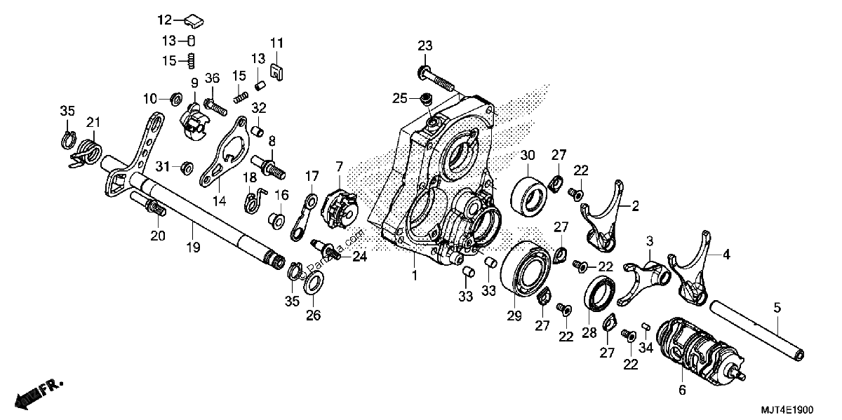 Diagrama de GEARSHIFT DRUM