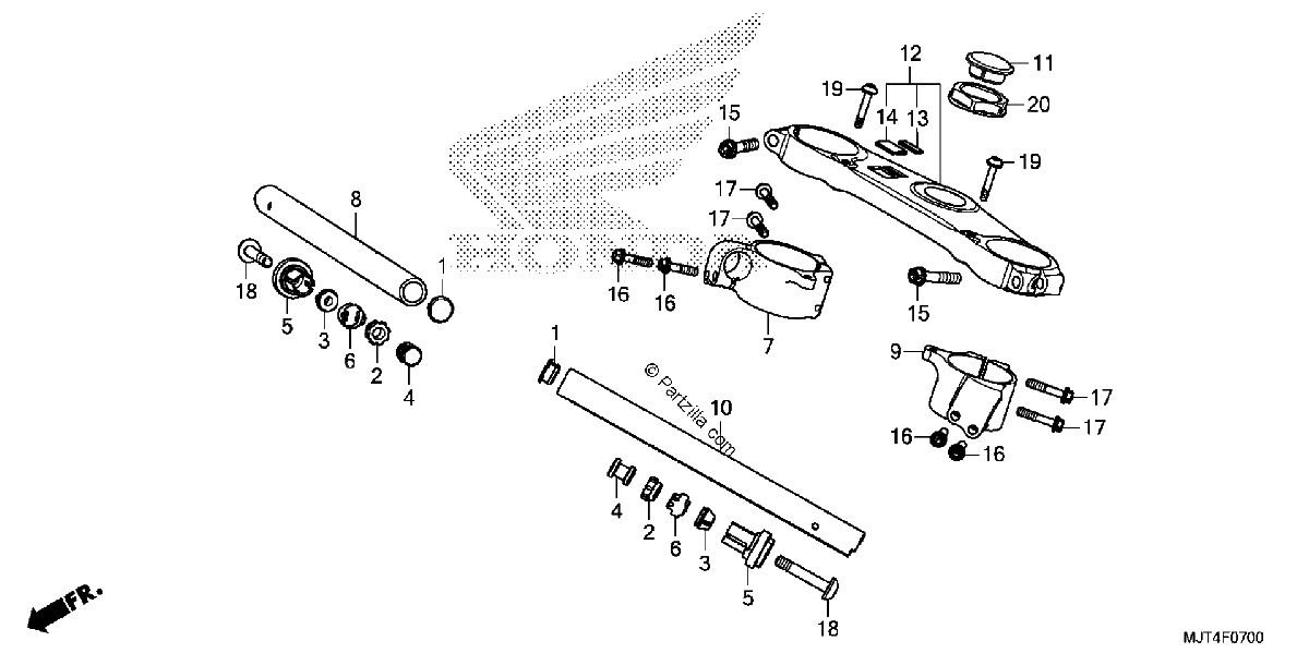 Diagrama de HANDLEBAR TOP BRIDGE