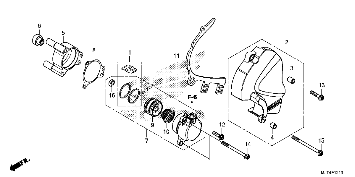 Diagrama de LEFT REAR COVER CLUTCH SLAVE CYLINDER