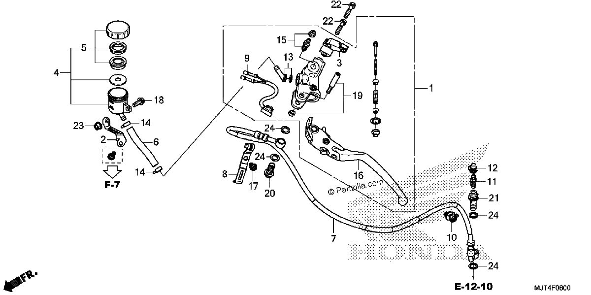 Diagrama de CLUTCH MASTER CYLINDER