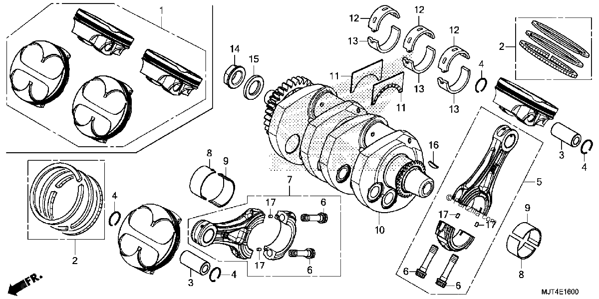Diagrama de CRANKSHAFT PISTON