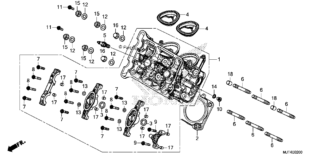 Diagrama de CYLINDER HEAD FR