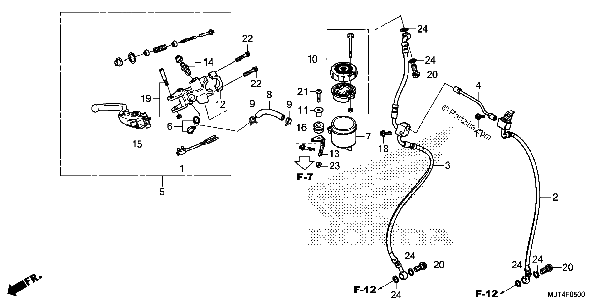 Diagrama de FRONT BRAKE MASTER CYLINDER