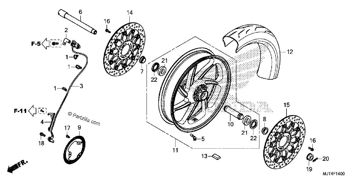 Diagrama de FRONT WHEEL