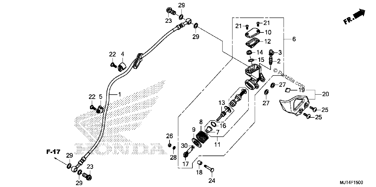 Diagrama de REAR BRAKE MASTER CYLINDER
