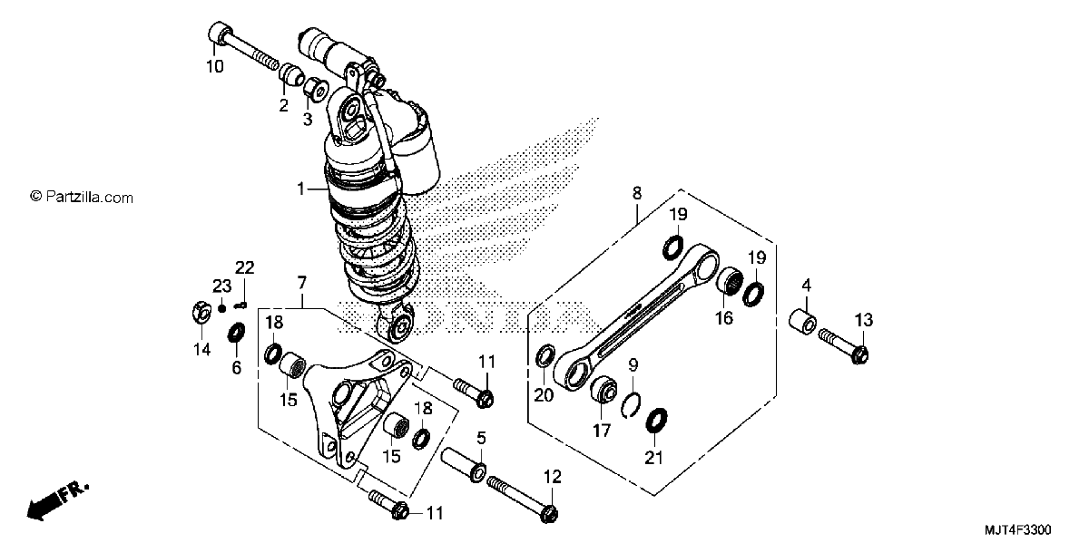 Diagrama de REAR SHOCK ABSORBER