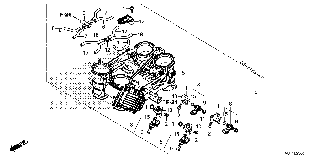 Diagrama de THROTTLE BODY