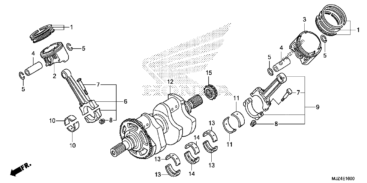 Diagrama de CRANKSHAFT PISTON