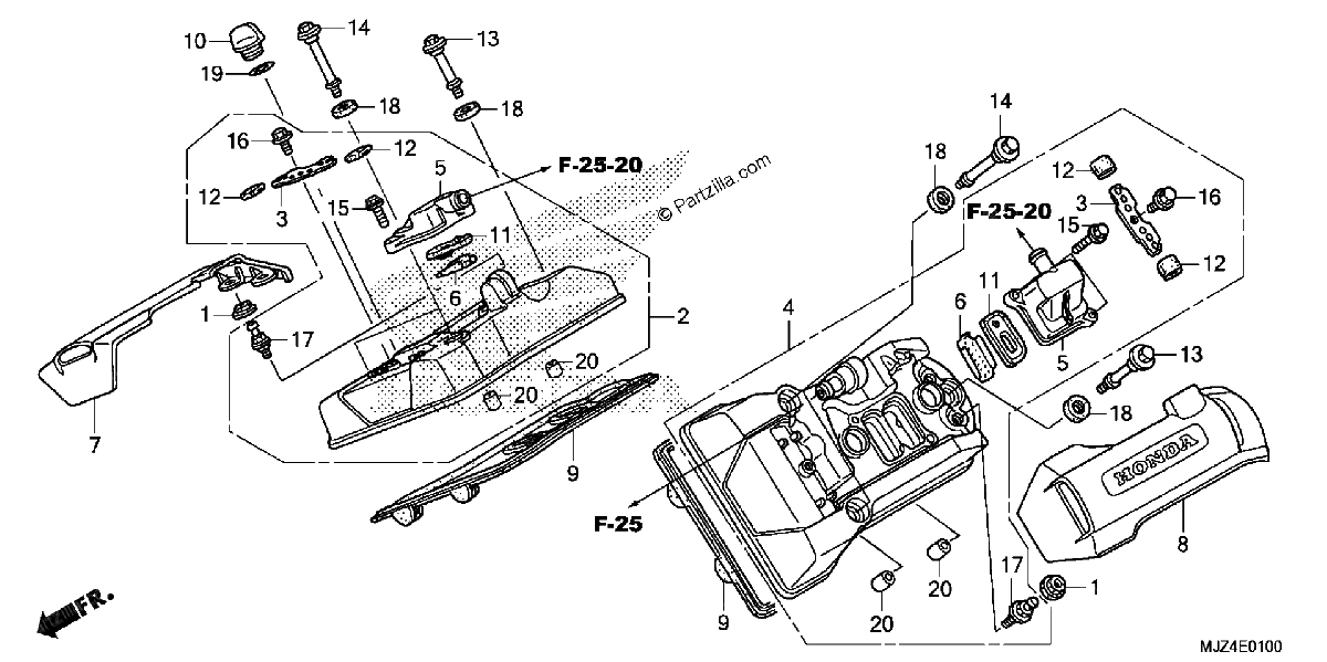 Diagrama de CYLINDER HEAD COVER