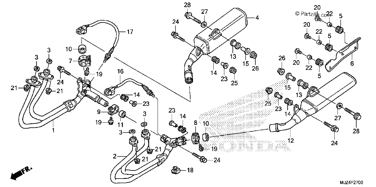 Diagrama de EXHAUST MUFFLER