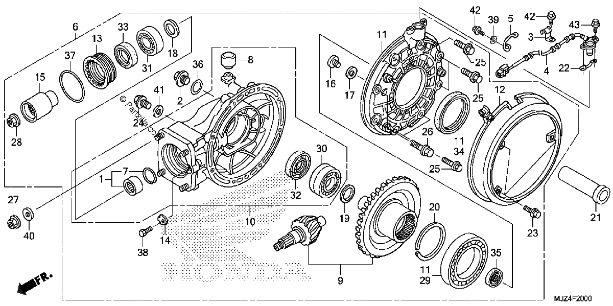 Diagrama de FINAL DRIVEN GEAR
