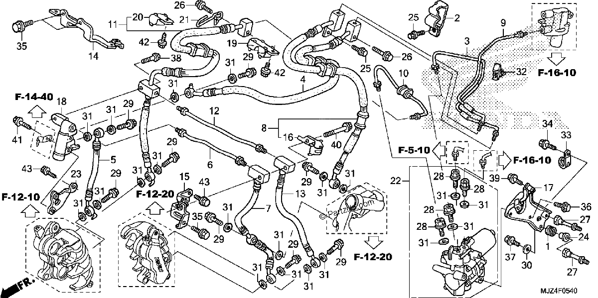 Diagrama de FRONT BRAKE HOSE