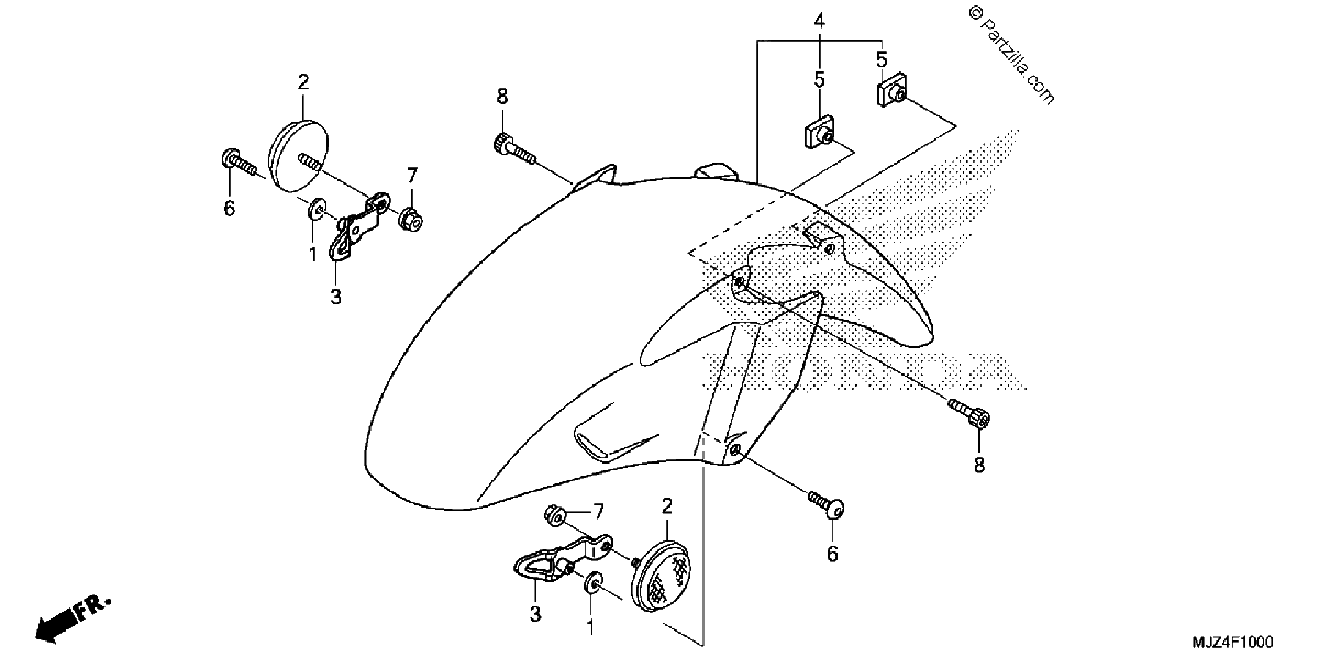 Diagrama de FRONT FENDER