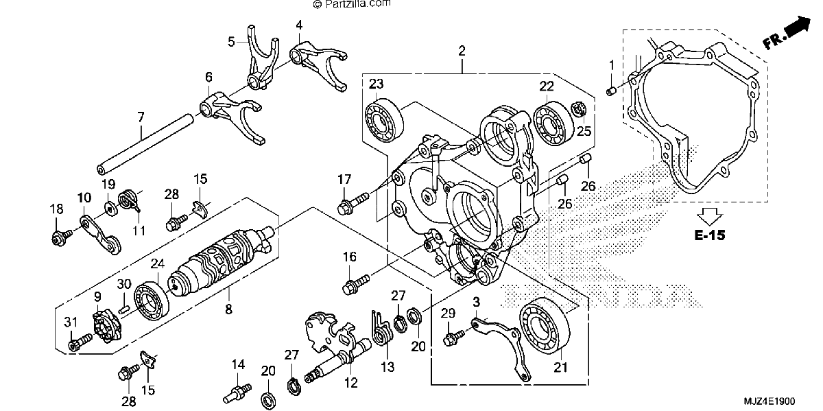 Diagrama de GEARSHIFT DRUM