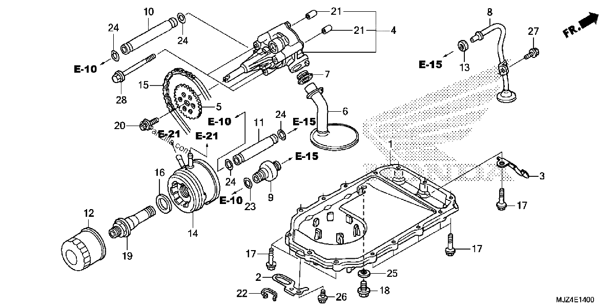 Diagrama de OIL PUMP OIL PAN