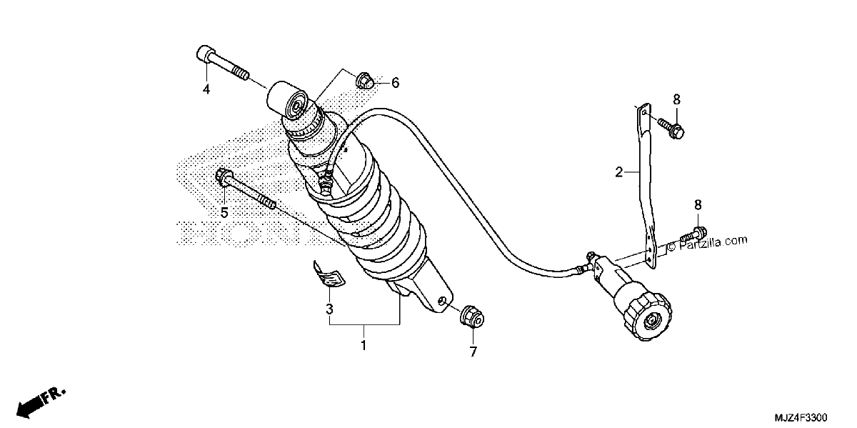 Diagrama de REAR SHOCK ABSORBER