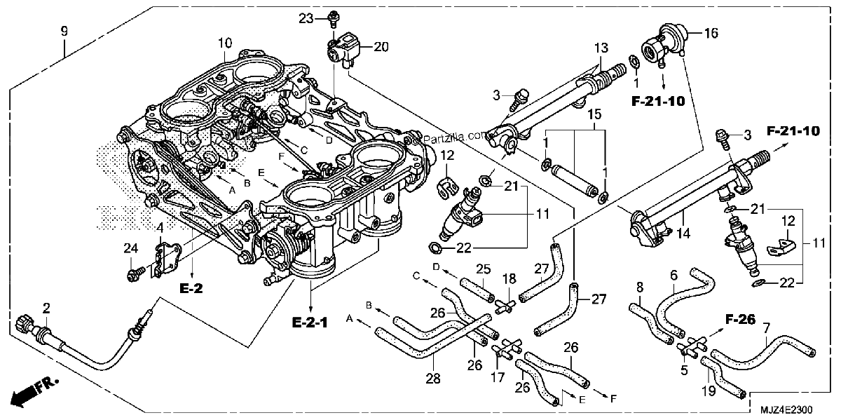 Diagrama de THROTTLE BODY ASSY