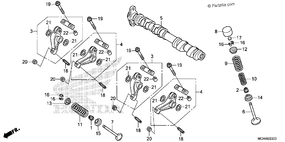 Diagrama de CAMSHAFT VALVE FR