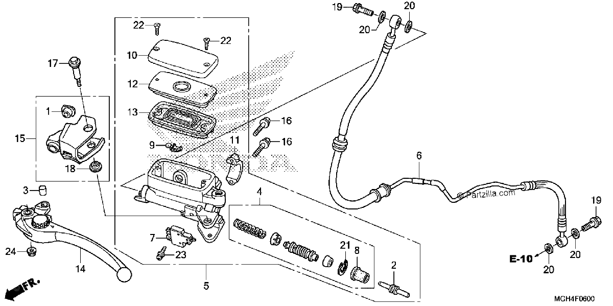 Diagrama de CLUTCH MASTER CYLINDER